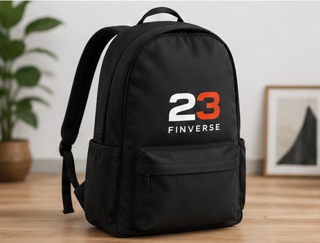 23 Finverse branded backpacks