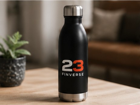 23 Finverse branded bottles & sippers
