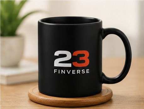 23 Finverse branded mugs